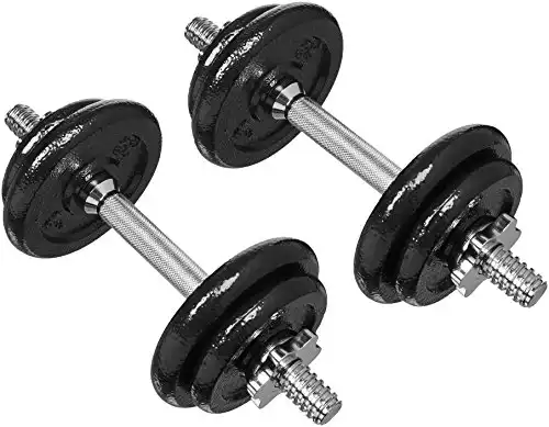 Amazon Basics Adjustable Lifting Dumbbells Weight Set