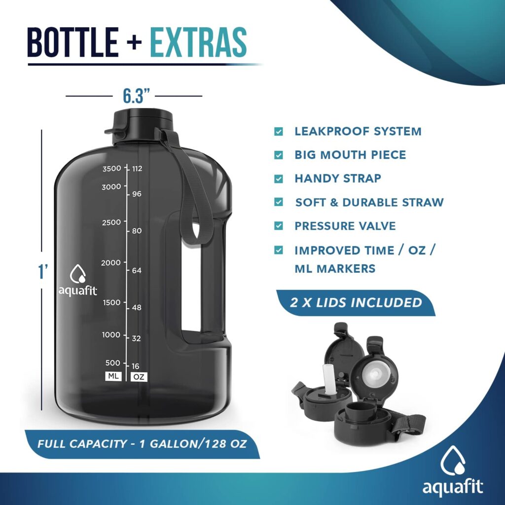 Measure Intake Glass Gallon Water Bottle